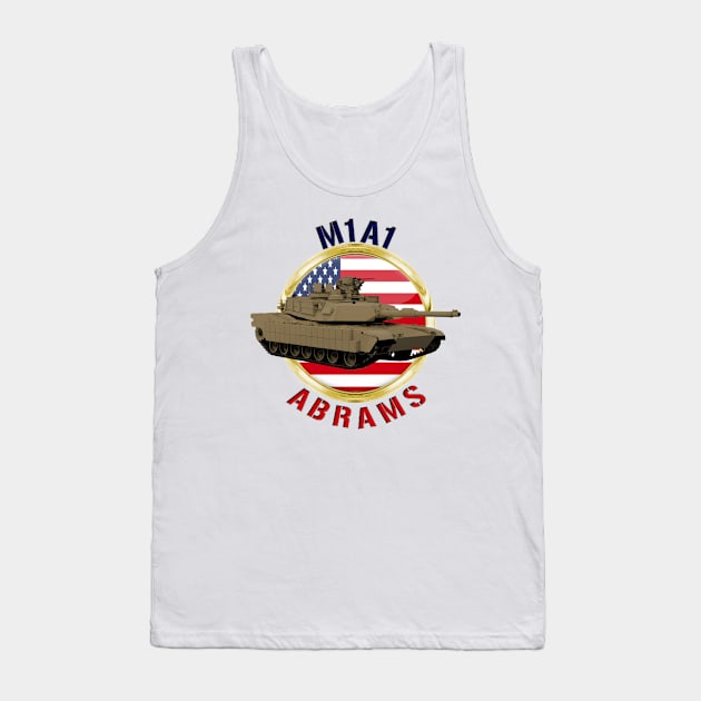 M1A1 Abrams USA Tank Top by MilMerchant